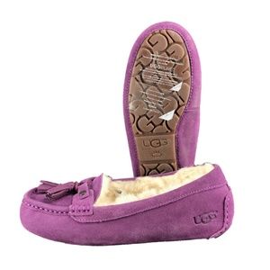 UGG Slippers Litney Suede 100% Wool Shearling